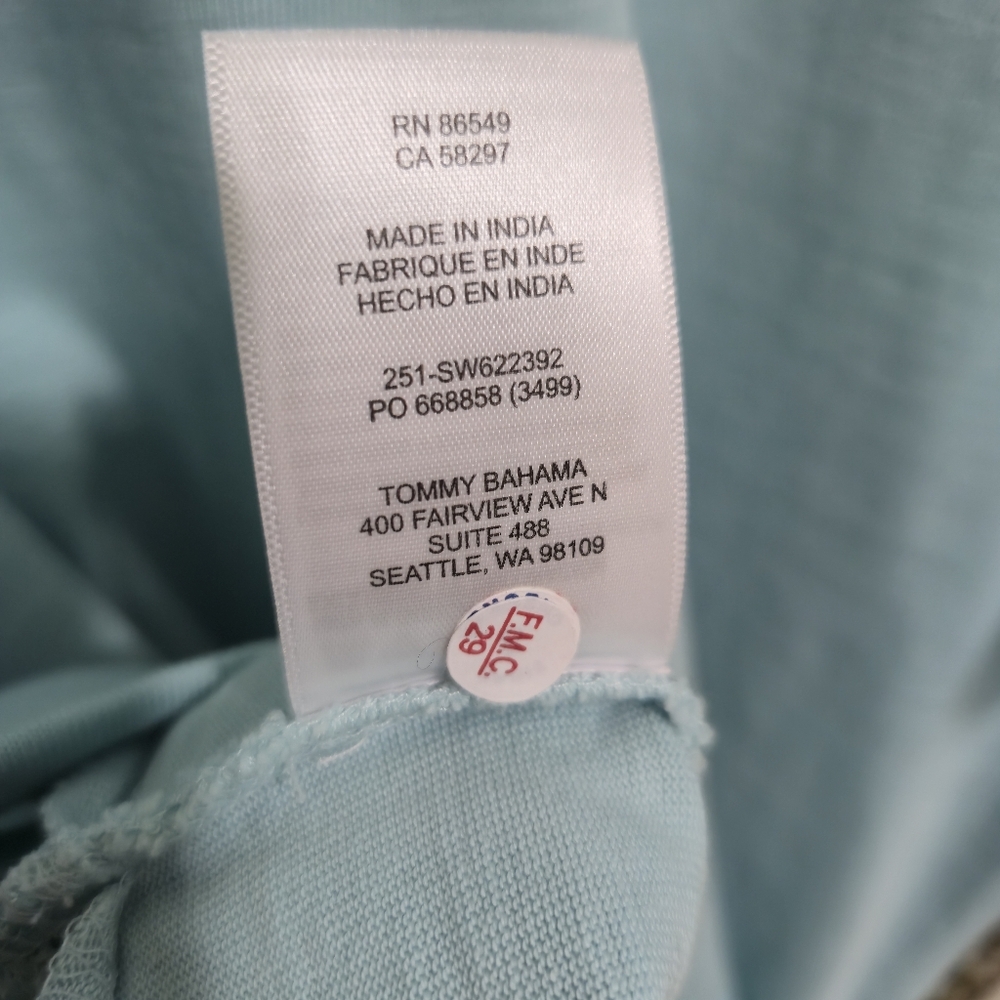 Tommy Bahama Sunset Harbor Long Sleeve Shift Dress  Canal Blue Size XS - Picture 7 of 7
